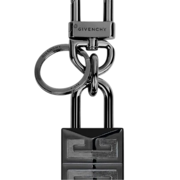 Givenchy black gunmetal shark lock keychain - Picture 2 of 5